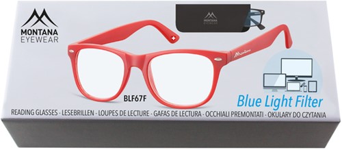 Leesbril Montana blue light filter +3.50 dpt rood-2