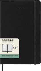 Agenda 2023/2024 Moleskine 18M Planner Weekly 7dag/1pagina large 130x210mm hard cover black