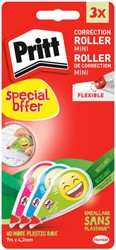 Correctieroller Pritt mini flex 4,2mmx7m Emoji blister 2+1 gratis