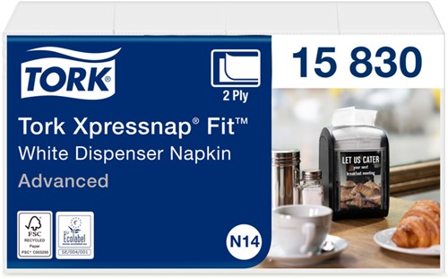 Servetten Tork Xpressnap Fit ® N14 2-laags wit 15830-3