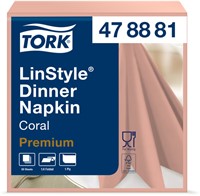 Dinnerservet Tork LinStyle® 1/4-vouw 1-laags 50st koraalrood-3
