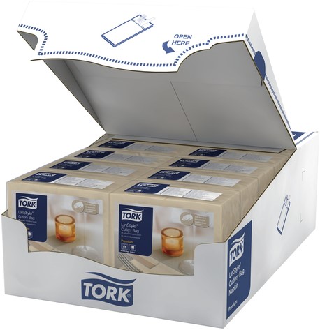 Pochette Tork LinStyle® 1-laags 50st duurzaam creme 509601-1
