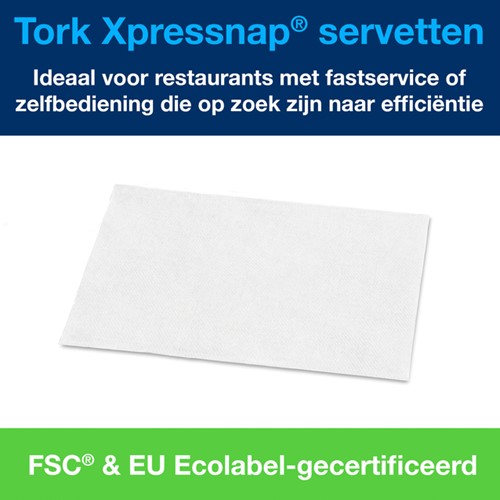 Servetten Tork Expressnap N4 extra zacht premium 1/2 vouw 2-laags wit 15850-2