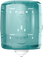Dispenser Tork Reflex™ M4 performance lijn centerfeed wit/turquoise 473180-4