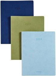 Agenda 2024 Brepols Timing Colora 7dagen/2pagina's groen, lichtblauw, donkerblauw