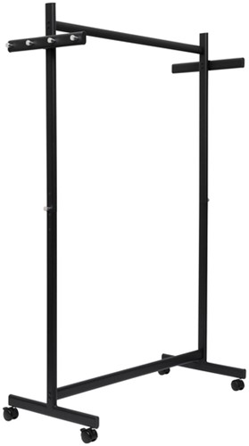 Garderoberek MAUL Samba mobiel 115X172X51cm 40kg, 10 haken zwart RAL9004-2