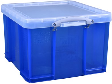 Opbergbox Really Useful 42 liter 520x440x310mm transparant blauw
