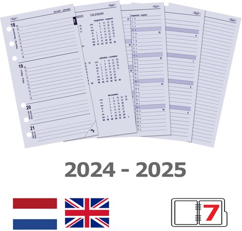 Organizer Kalpa Personal inclusief agenda 2024-2025 7dagen/2pagina's nerf rood-4