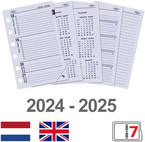 Organizer Kalpa Pocket inclusief agenda 2024-2025 7dagen/2pagina's grijs-4
