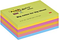 Memoblok Post-it 8645 Super Sticky 203x153mm assorti 6 stuks