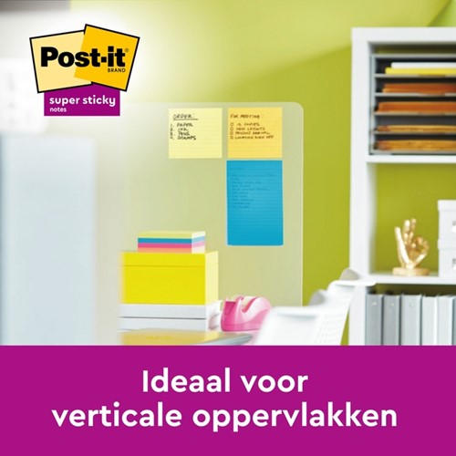 Memoblok Post-it 8645 Super Sticky 203x153mm assorti 6 stuks-3