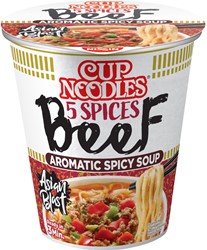 Noodles Nissin 5 spices beef cup