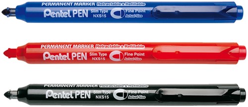 Viltstift Pentel NXS15 zwart 1mm-2