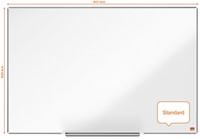 Whiteboard Nobo Impression Pro 60x90cm staal-2