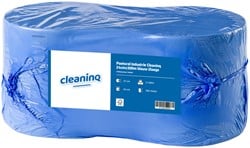 Poetsrol Industrie Cleaninq 24cmx300m blauw 2-laags 2 rollen