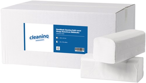 Handdoek Cleaninq Multi-vouw 2laags 20.5x24cm 3060stuks