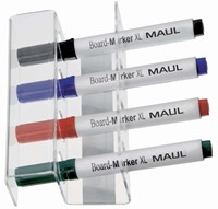 Whiteboard stifthouder MAUL acryl magnetisch voor 4 stiften