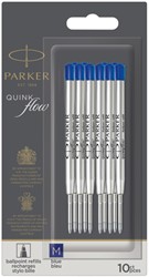 Balpenvulling Parker Quinkflow medium blauw blister à 10 stuks