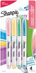 Markeerstift Sharpie S-note assorti blister à 4 stuks