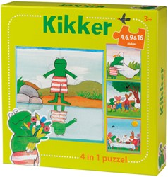 Puzzel De Wereld van Kikker 4 in 1 Puzzel (4+6+9+16)