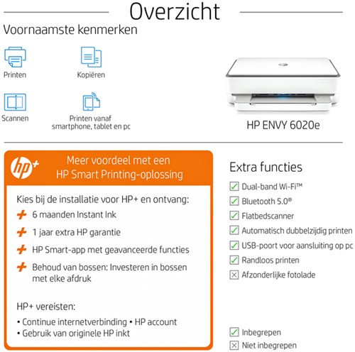 Multifunctional Inktjet HP Envy 6020E-3
