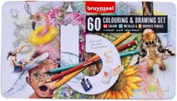 Kleurpotloden Bruynzeel creatief kunstenaarsblik 60stuks assorti