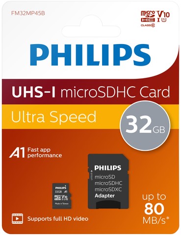 Micro SDHC Card Philips Class 10 UHS-I U1 32GB-2