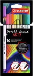 Brushstift STABILO Pen 568/10 Arty assorti set à 10 stuks