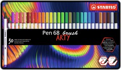 Brushstift STABILO Pen 568/30 Arty assorti blik à 30 stuks