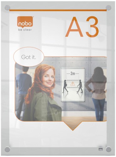 Infobord Nobo Premium Plus A3 acryl wand-2