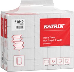 Handdoek Katrin W-vouw 2-laags wit 320x240mm