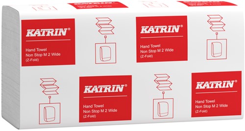 Handdoek Katrin z-vouw 2-laags 240x240mm 25x160 vel wit 61570