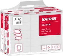 Handdoek Katrin 61594 W-vouw Classic 2laags 20,3x32cm 25x120st