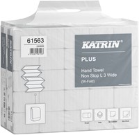 Handdoek Katrin Plus w-vouw 3-laags 240x320mm 25x90vel wit 61563-2