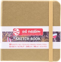 Schetsboek Talens Art Creation goudgeel 12x12cm 140gr 80vel