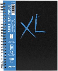 Schetsboek Canson Mix Media XL A5 60v 160gr spiraal