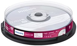 DVD+R Philips 4.7GB 16x SP 10 stuks