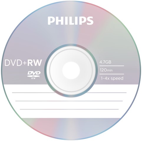 DVD+RW Philips 4.7GB 4x SP 10 stuks-2