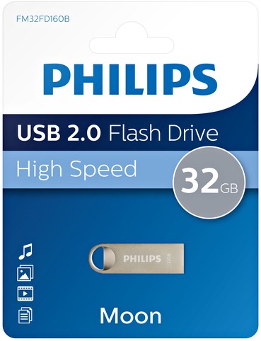 USB-stick 2.0 Philips moon vintage silver 32GB-3