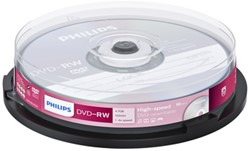 DVD-RW Philips 4.7GB 4x SP 10 stuks