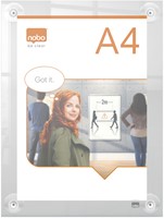 Infobord Nobo Premium Plus A4 acryl wand verplaatsbaar-2