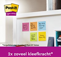 Memoblok Post-it 654 Super Sticky 76x76mm Soulful 6 stuks-2