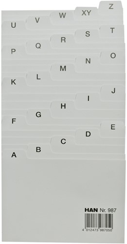 Tabkaart Han alfabet A7 HA-987 lichtgrijs-2