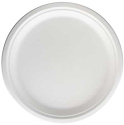 Bord IEZZY 260mm 1vaks suikerriet PFAS-vrij wit 50 stuks