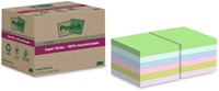 Memoblok Post-it 654 RSS12COL 76x76mm recycled colour notes pastel 12 stuks