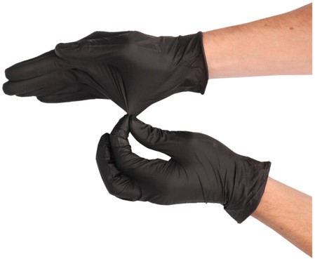 Handschoen CMT S soft nitril zwart-2