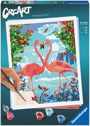Schilderen op nummers CreArt Flamingo Love