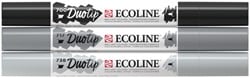 Duotip Talens Ecoline set à 3 stuks zwart en grijs