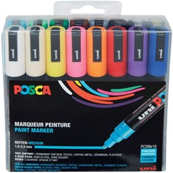 Verfstift Posca PC5M set à 16 kleuren