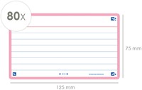 Flashcard Oxford 2.0 75x125mm 80vel 250gr lijn roze-2